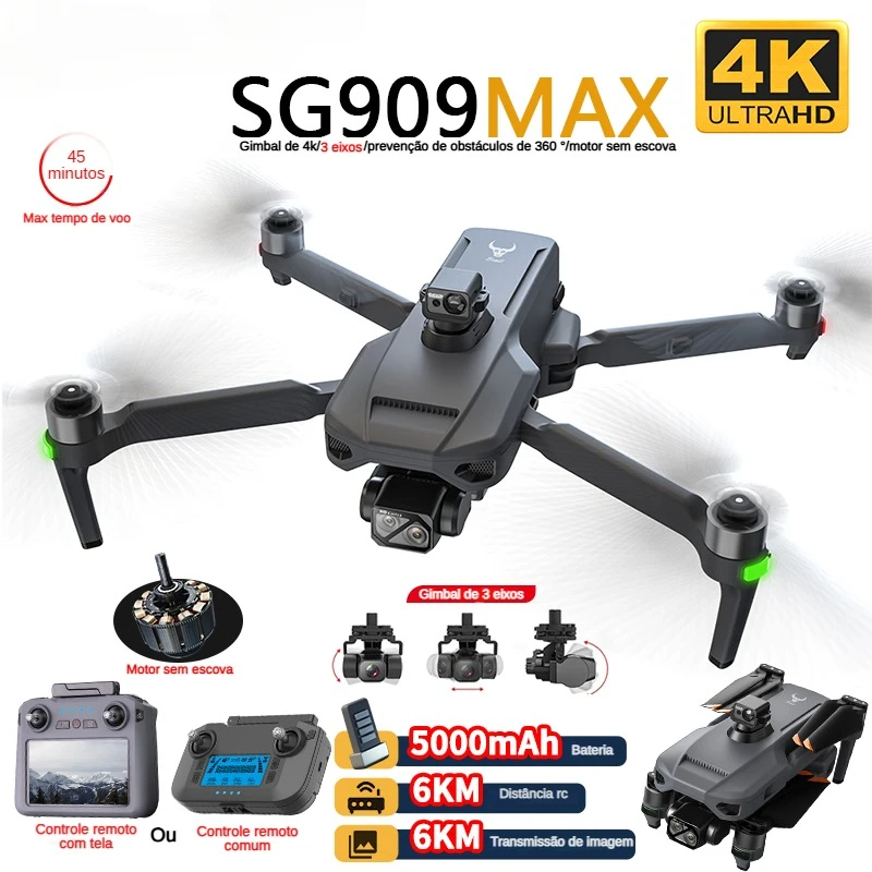 Drone Gimbal Brushless - ZLL SG909 SG909MAX 전문 드론 4K