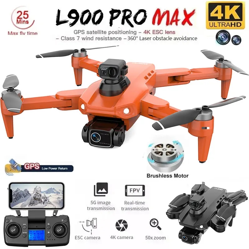L900 Pro MAX GPS 드론 4K 전문 HD 듀 - Drone Gimbal Brushless 리뷰 및 가격